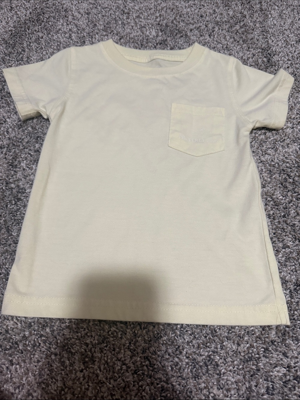 Toddler Boy Light Yellow Short Sleeve Pocket Tee